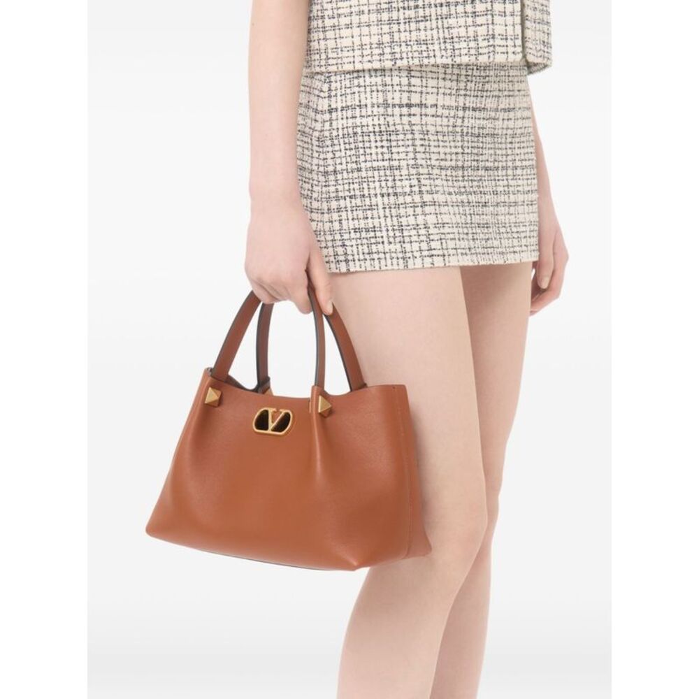 Valentino Garavani Women Vlogo Signature Small Leather Tote - Picture 3 of 7